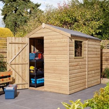6x8 Premier Shiplap Single Door Apex Shed