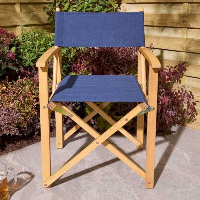 Rowlinson Ascot Folding Director's Chair - Midnight Blue
