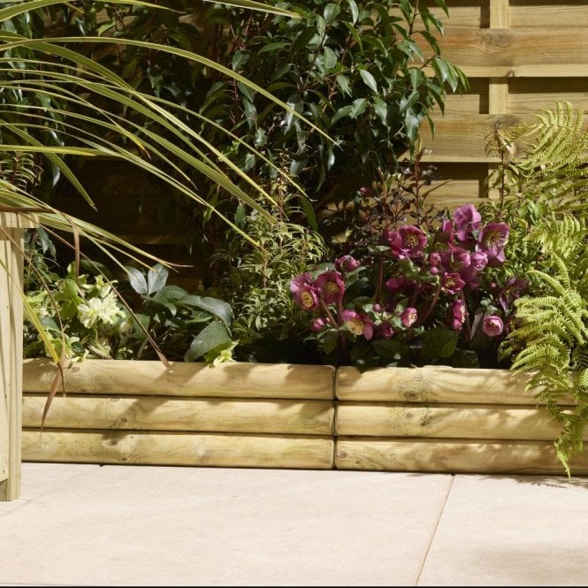 Rowlinson Horizontal Log Edging - 2 Pack