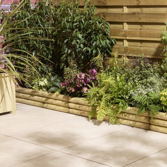 Rowlinson Horizontal Log Edging - 4 Pack