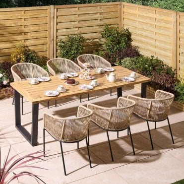Oslo 6 Seat Dining Set - 210cm Table