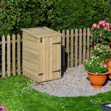 Pent Single Bin Store With Solid Back