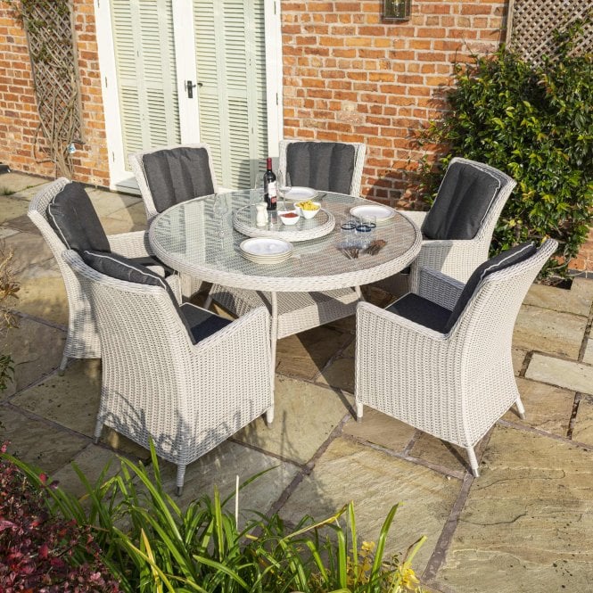 Prestbury 6 Seater Dining Set - Putty Grey