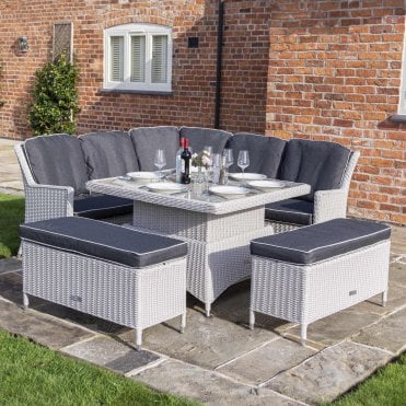 Prestbury Corner Dining Set - Putty Grey