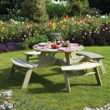 Round Picnic Bench
