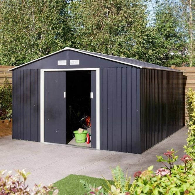 Rowlinson Trentvale Dark Grey Apex Shed 10X12