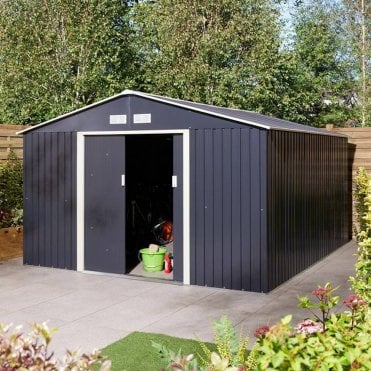 Trentvale Dark Grey Apex Shed 10X12