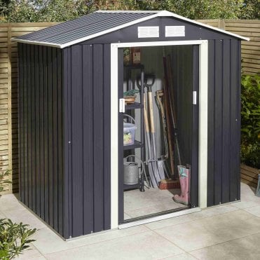 Trentvale Dark Grey Apex Shed 6X4