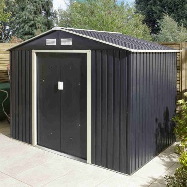 Trentvale Dark Grey Apex Shed 8X6