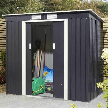 Trentvale Dark Grey Pent Shed 6X4