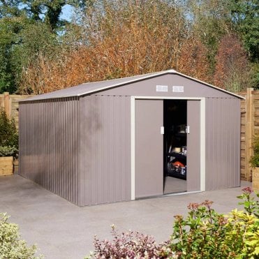 Trentvale Light Grey Apex Shed 10X12