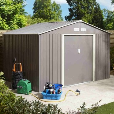 Trentvale Light Grey Apex Shed 10X8