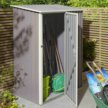 Trentvale Light Grey Metal Store 5X3