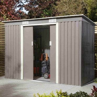 Trentvale Light Grey Pent Shed 8X4