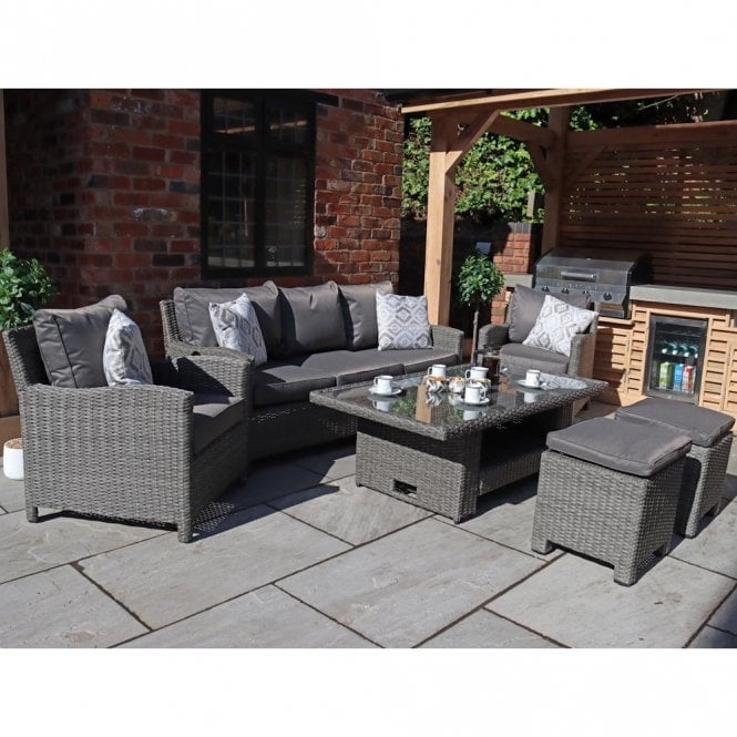 Royalcraft Paris 7 Seater Deluxe Sofa Dining Set