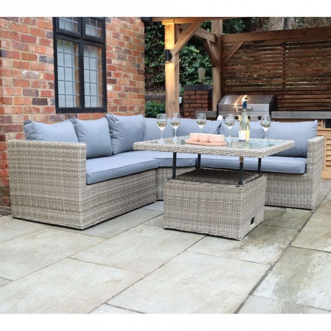 Royalcraft Wentworth Corner Lounge Set With Adjustable Table