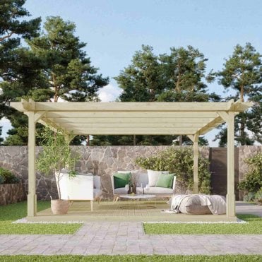 Double Premium Pergola And Decking Kit