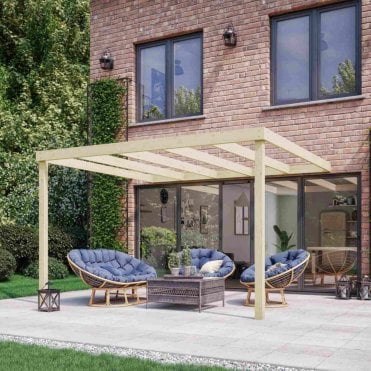 Wall Mounted Box Pergola 4.2m