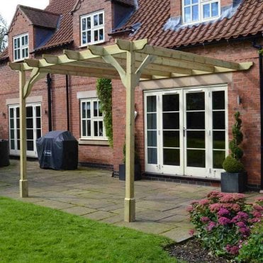 Wall Mounted Premium Pergola 4.8m