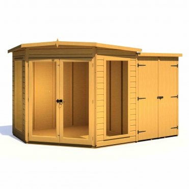 7X11 Barclay Corner Summerhouse With Side Shed