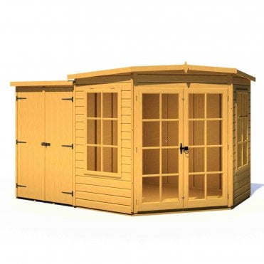 7X11 Hampton Summerhouse With Side Shed