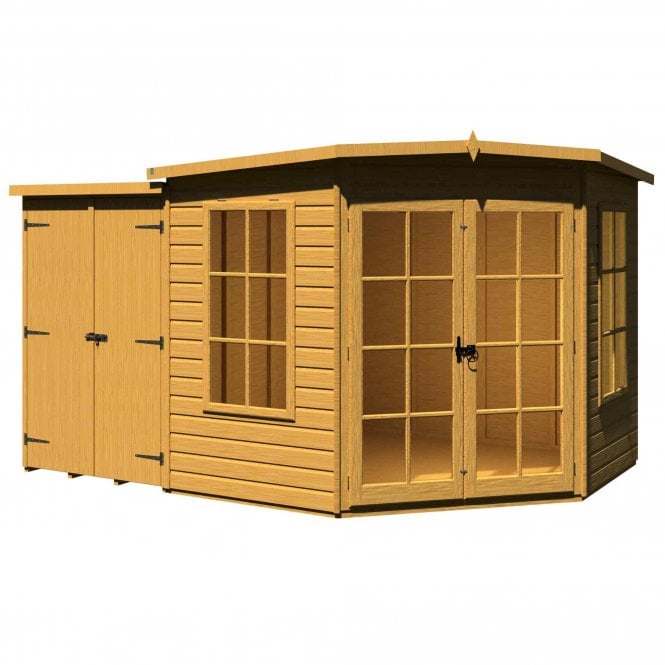 Shire 8X12 Hampton Summerhouse With Side Shed