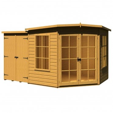 8X12 Hampton Summerhouse With Side Shed