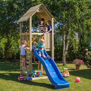 Adventure Peaks Wooden Climbing Tower With Slide