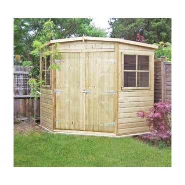 Shire Corner Shed 7x7 Double Door