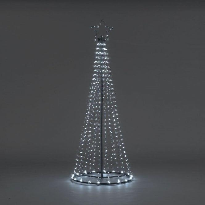 SnowTime 1.8m Maypole Tree With 560 Flashing Wire Lights - Ice White
