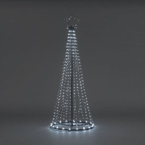 SnowTime 1.8m Maypole Tree With 560 Flashing Wire Lights - Ice White