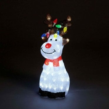 50cm Sitting Reindeer Acrylic With LEDs