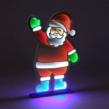 74cm Infinity Standing Santa With Metal Base
