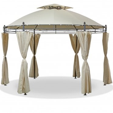 Alicante 3.5m Steel Ecru Round Gazebo