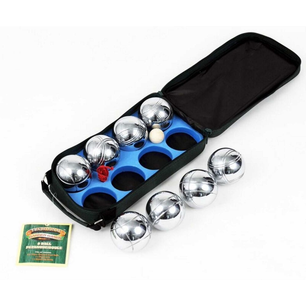 Carta Sport Chrom Boules Set – 8 Kugeln Inkl. Tragetasche, Messschnur & Zielkugel