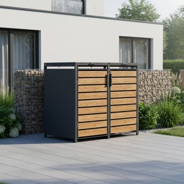Double Bin Store - Light Wood