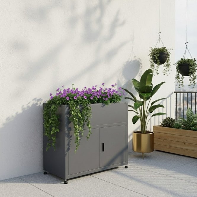 Trimetals Raised Planter with Storage