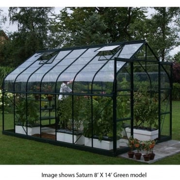 Saturn Green Framed Greenhouse 8X10