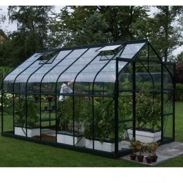 Saturn Green Framed Greenhouse 8X12