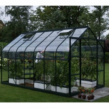Saturn Green Framed Greenhouse 8X14